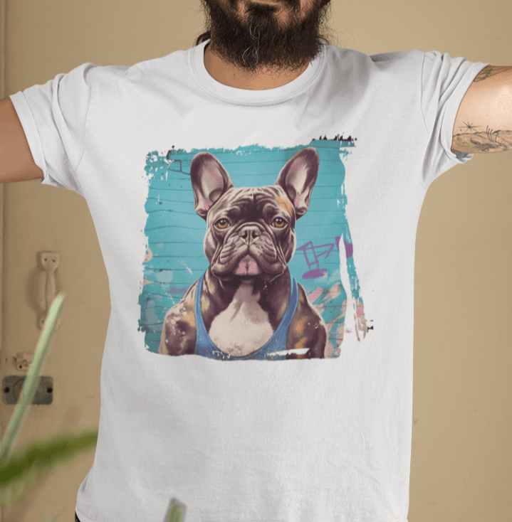 Beach Frenchie Klassisches Herren-T-Shirt - Bobbis Store Hunde