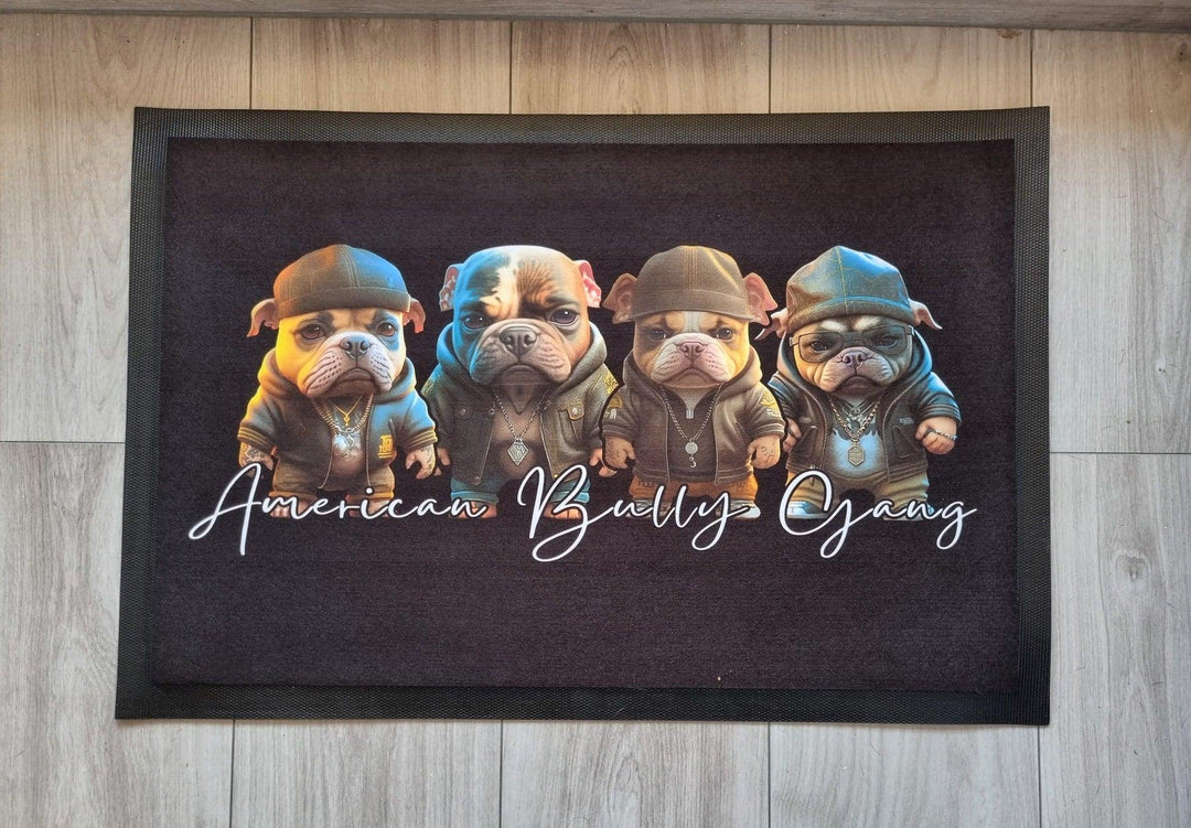 American Bully Gang Fußmatte 40x60 cm - Bobbis Store Hunde