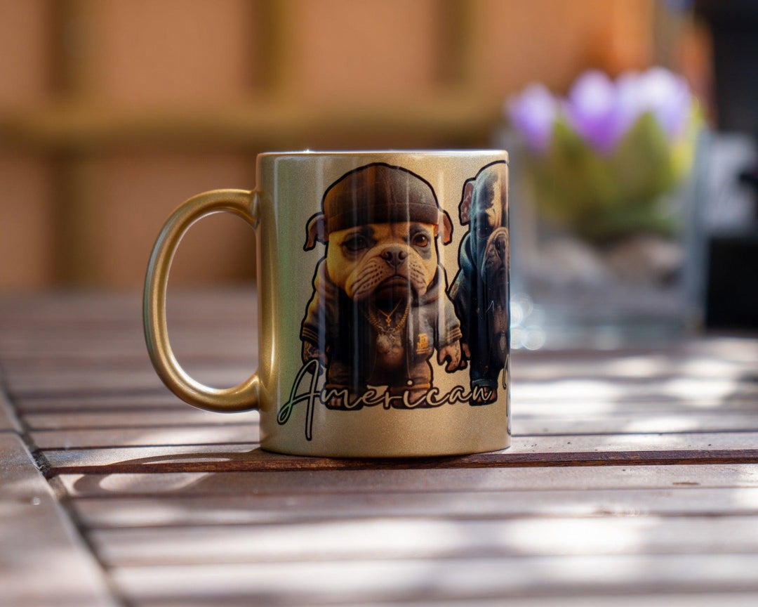 American Bully Gang Tasse Gold limitierte Auflage - Bobbis Store Hunde