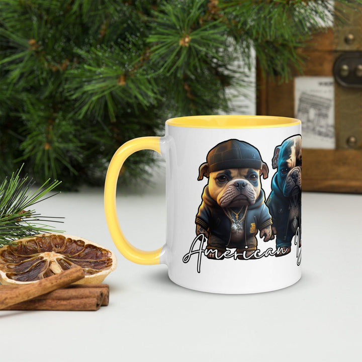 American Bully Gang Tasse mit farbiger Innenseite - Bobbis Store Hunde