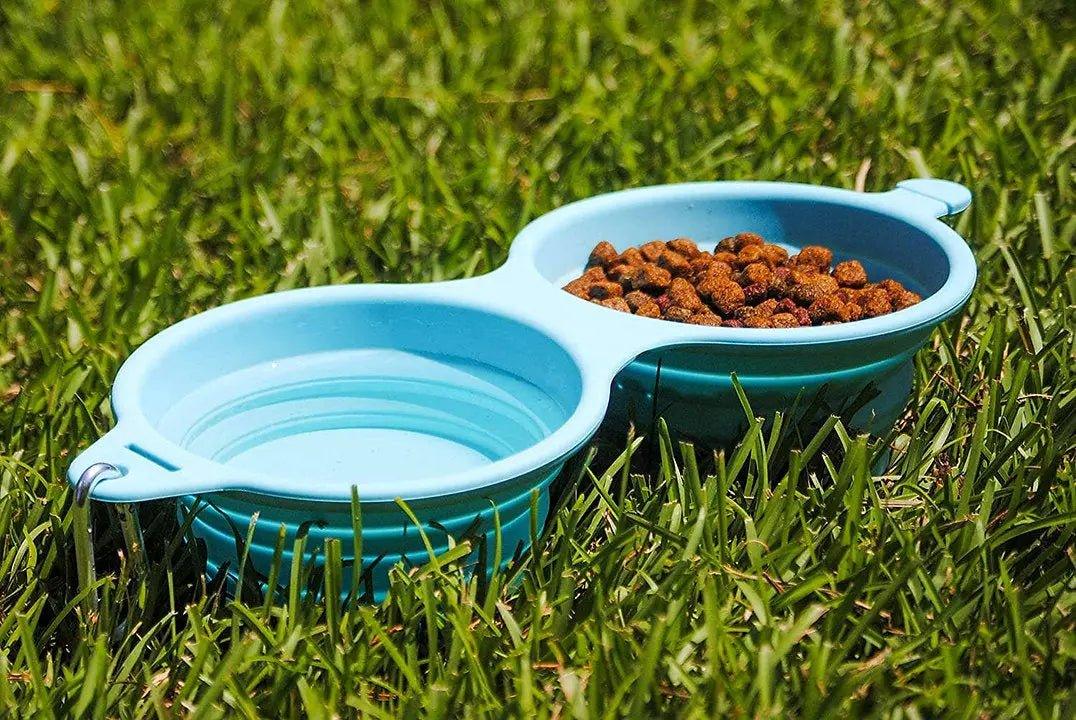 Bark Brite zusammenklappbarer Doppel-Hundenapf - Bobbis Store Hunde