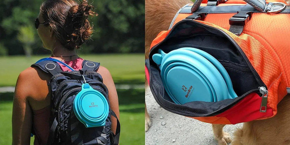 Bark Brite zusammenklappbarer Doppel-Hundenapf - Bobbis Store Hunde