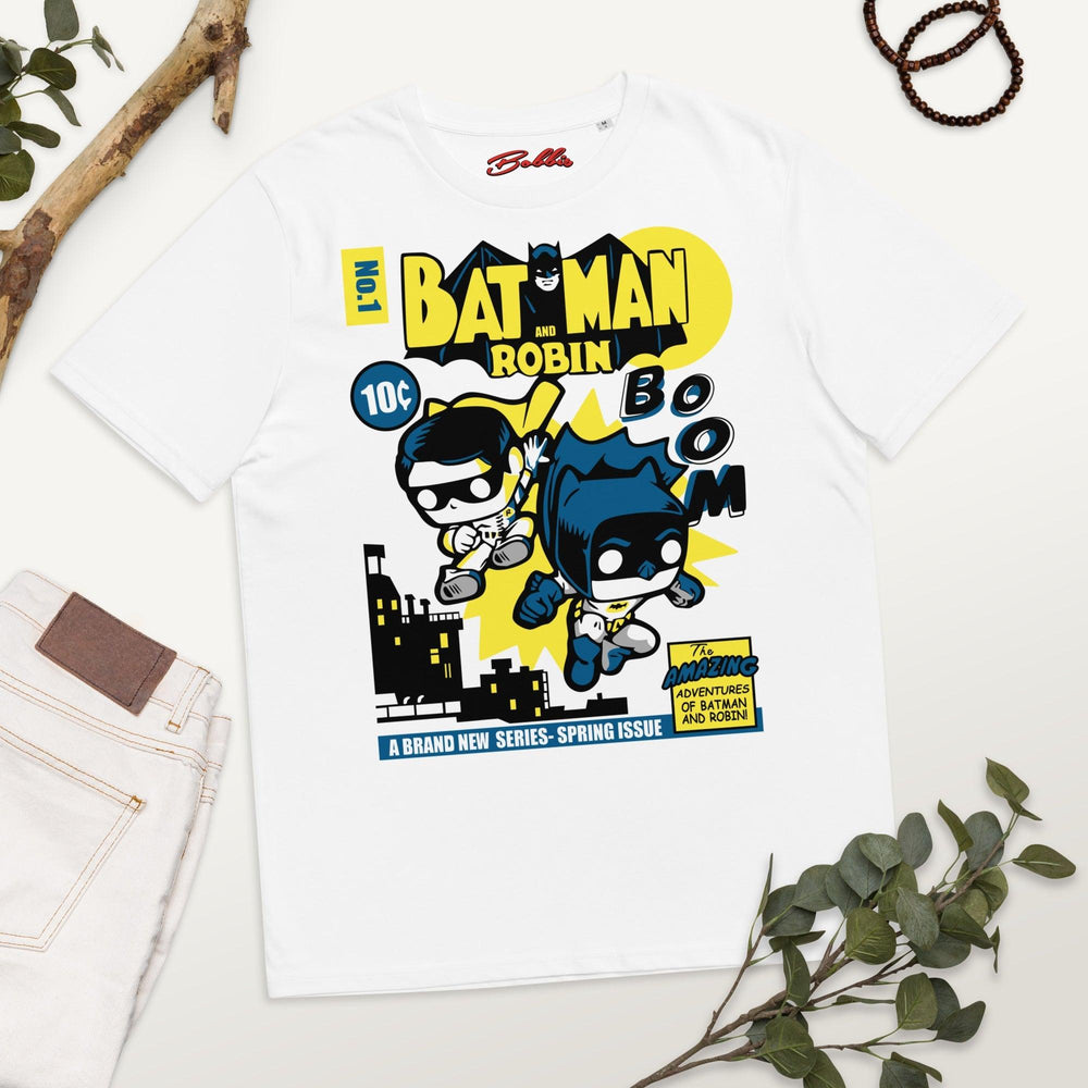 BATMAN Y ROBIN Unisex-Bio-Baumwoll-T-Shirt - Bobbis Store Hunde