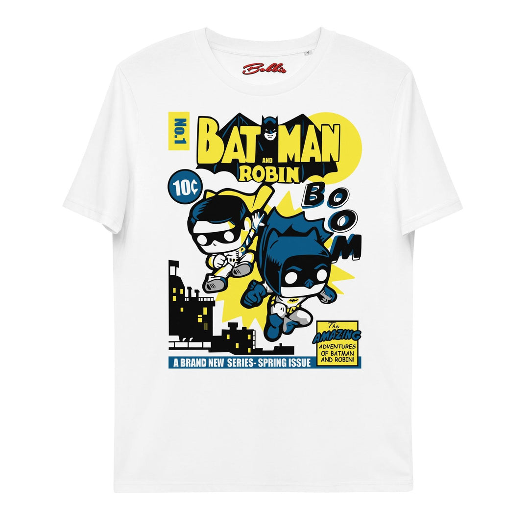 BATMAN Y ROBIN Unisex-Bio-Baumwoll-T-Shirt - Bobbis Store Hunde