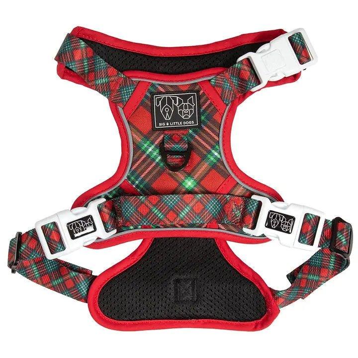 Big and Little Dogs ALLROUNDER-HUNDEGESCHIRR: Happy Holidays Plaid - Bobbis Store Hunde