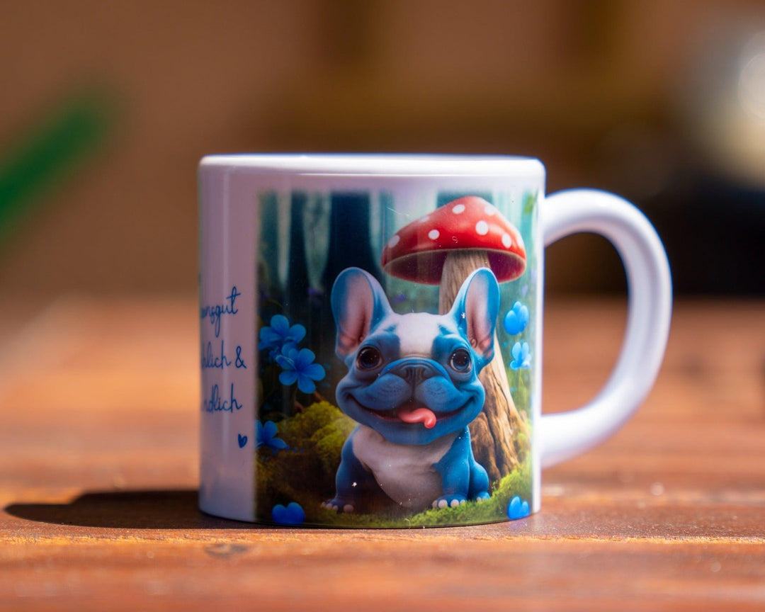 Blue Frenchie - Kinder Henkelbecher - Bobbis Store Hunde