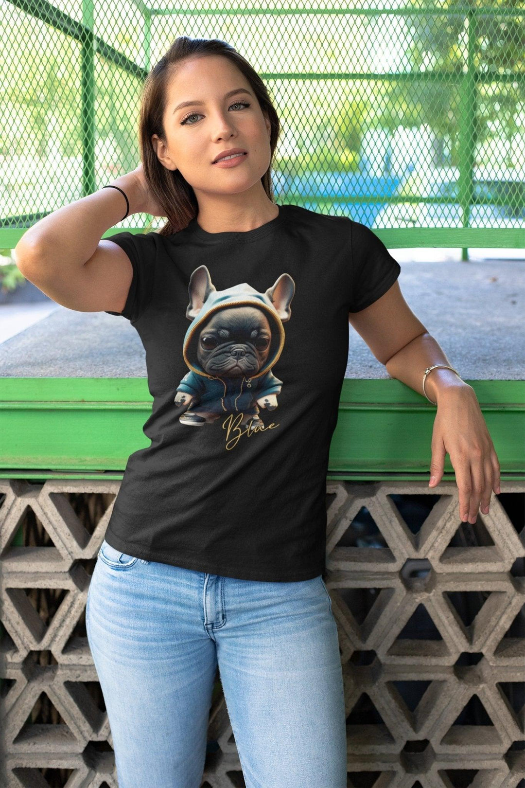 Blue Lockeres Damen-T-Shirt - Bobbis Store Hunde