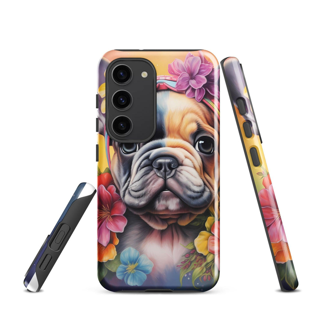 Blumen Frenchie Hardcase Samsung®-Hülle - Bobbis Store Hunde