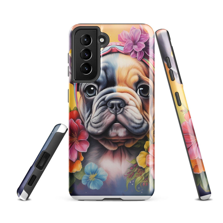 Blumen Frenchie Hardcase Samsung®-Hülle - Bobbis Store Hunde