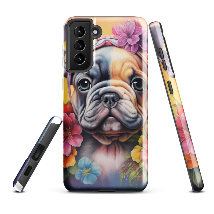 Blumen Frenchie Hardcase Samsung®-Hülle - Bobbis Store Hunde