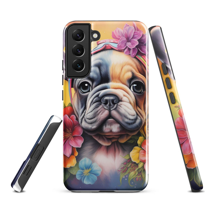 Blumen Frenchie Hardcase Samsung®-Hülle - Bobbis Store Hunde