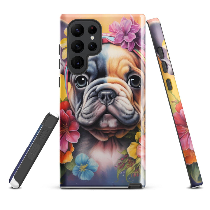 Blumen Frenchie Hardcase Samsung®-Hülle - Bobbis Store Hunde