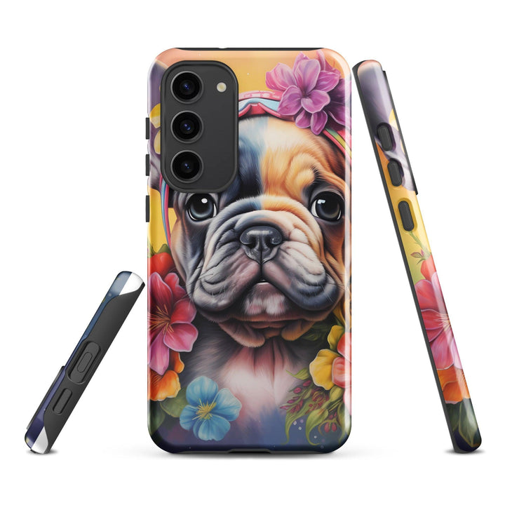 Blumen Frenchie Hardcase Samsung®-Hülle - Bobbis Store Hunde