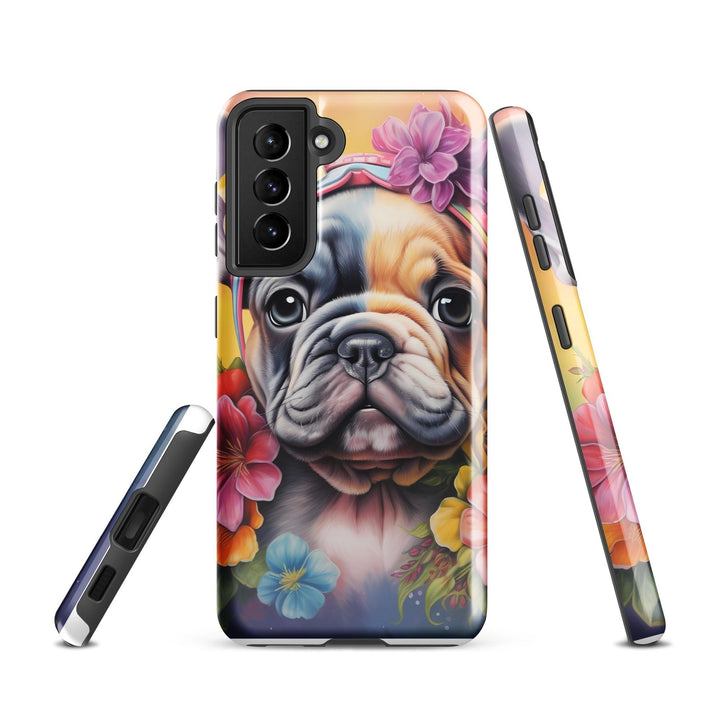 Blumen Frenchie Hardcase Samsung®-Hülle - Bobbis Store Hunde
