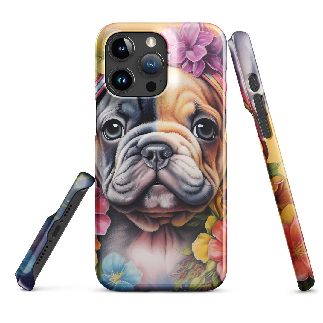 Blumen Frenchie Snapcase iPhone®-Hülle - Bobbis Store Hunde