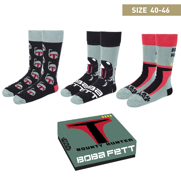 BOBA FETTL 3-TEILIGES SOCKEN-SET - Bobbis Store Hunde