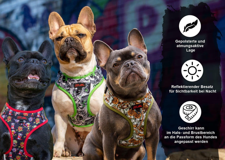 Bobbis Verstellbares Softgeschirre: Graffiti - Bobbis Store Hunde