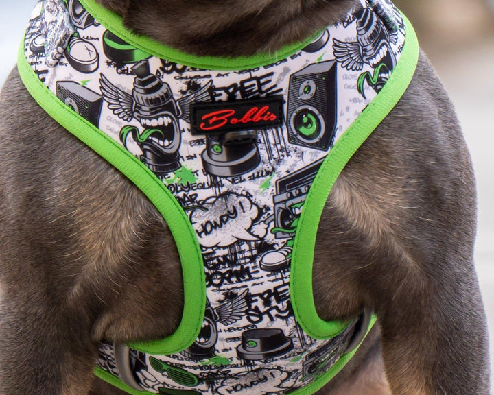 Bobbis Verstellbares Hundegeschirr: Graffiti - Bobbis Store Hunde