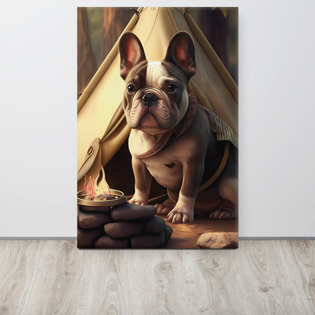 Camping Frenchie Leinwand - Bobbis Store Hunde