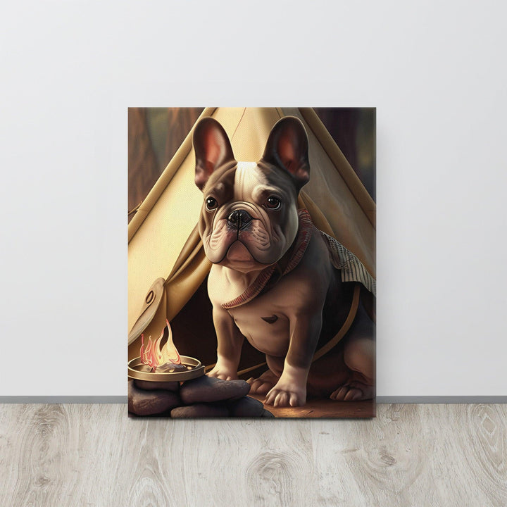 Camping Frenchie Leinwand - Bobbis Store Hunde
