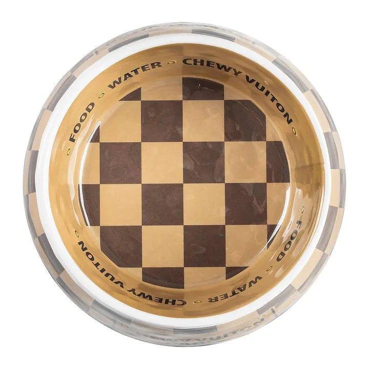 Checker Chewy Vuiton-Hundenapf - Bobbis Store Hunde