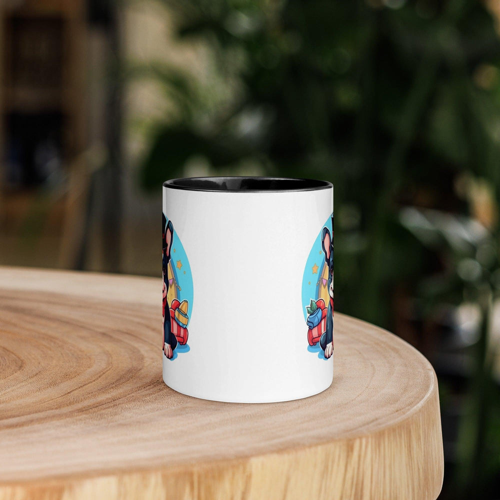 Clown Frenchie Tasse mit farbiger Innenseite - Bobbis Store Hunde