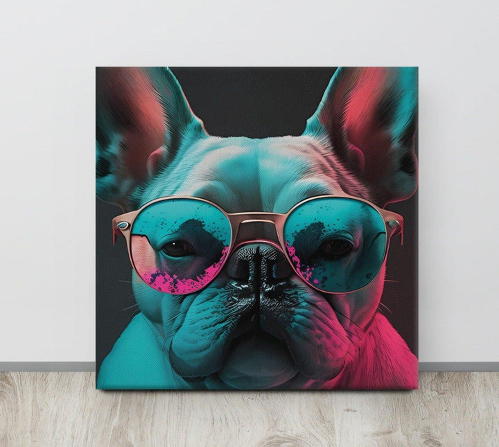 Color Frenchie Leinwand - Bobbis Store Hunde