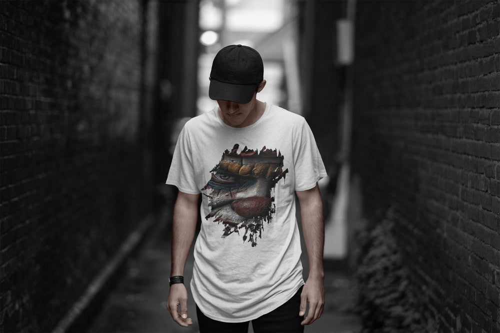 Creepy Clown Unisex-Bio-Baumwoll-T-Shirt - Bobbis Store Hunde