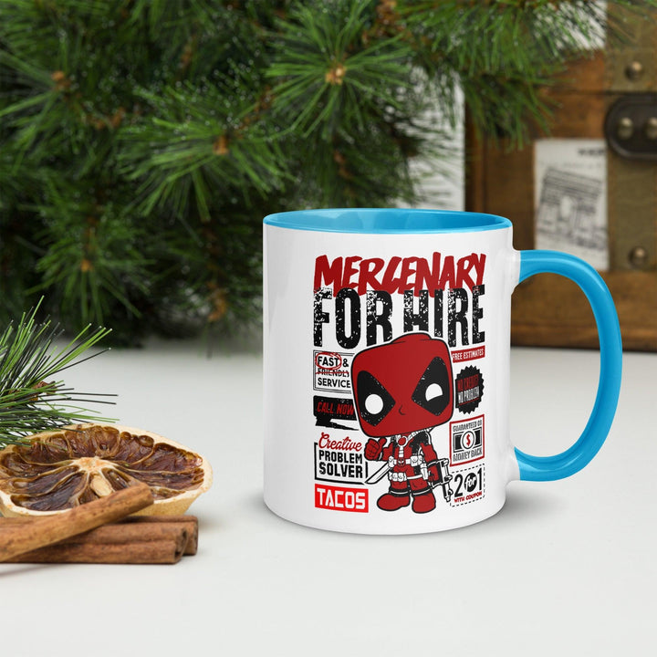 Deadpool Mercenary Tasse mit farbiger Innenseite - Bobbis Store Hunde