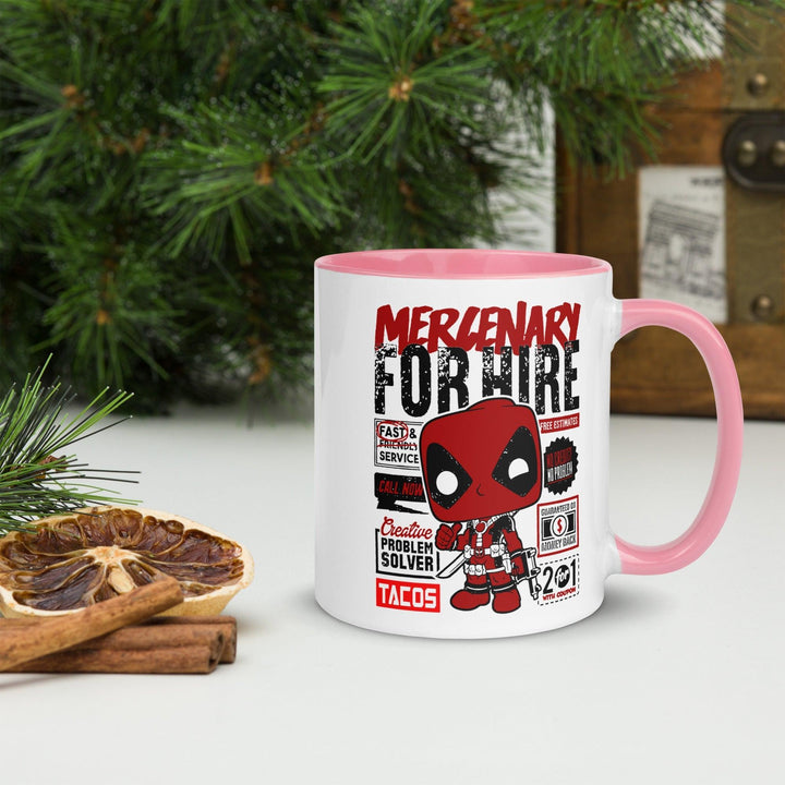 Deadpool Mercenary Tasse mit farbiger Innenseite - Bobbis Store Hunde