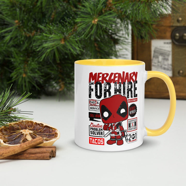 Deadpool Mercenary Tasse mit farbiger Innenseite - Bobbis Store Hunde