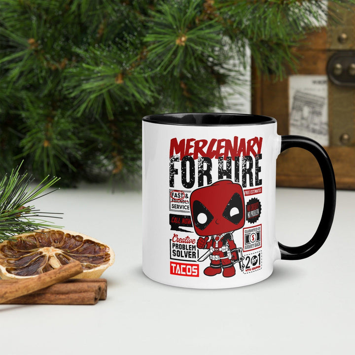 Deadpool Mercenary Tasse mit farbiger Innenseite - Bobbis Store Hunde
