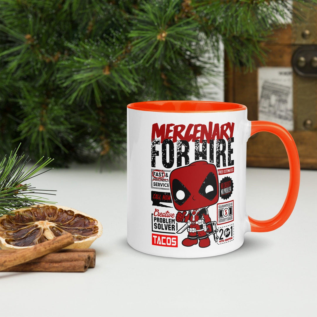 Deadpool Mercenary Tasse mit farbiger Innenseite - Bobbis Store Hunde