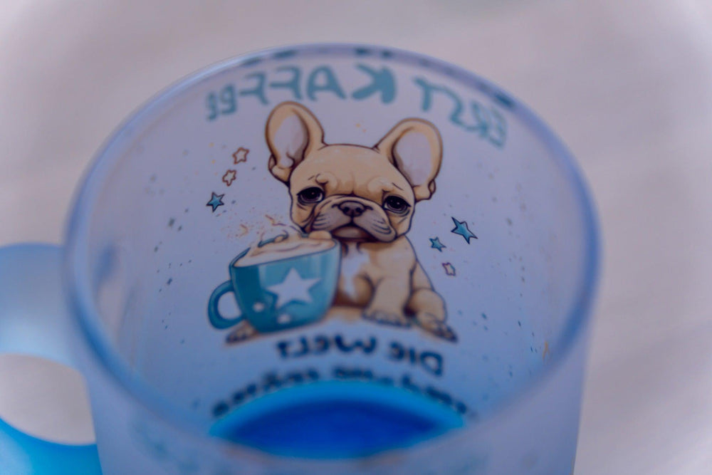 Erst Kaffee blau - Tasse - Bobbis Store Hunde