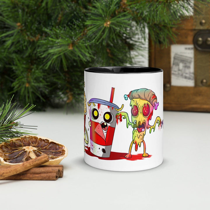Fast food Zombie Tasse mit farbiger Innenseite - Bobbis Store Hunde