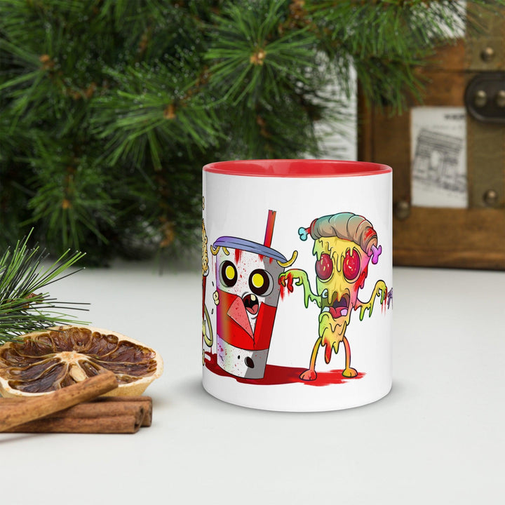 Fast food Zombie Tasse mit farbiger Innenseite - Bobbis Store Hunde
