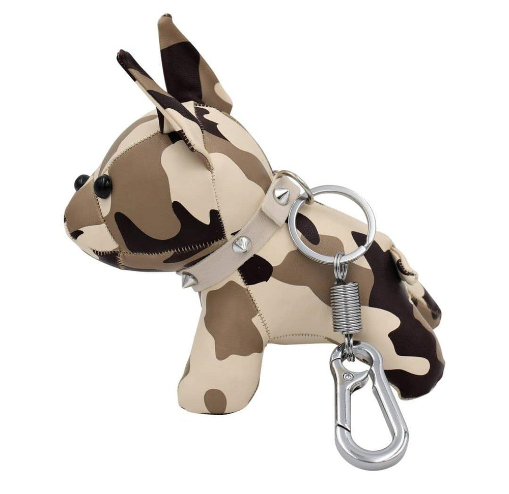 Französische Bulldogge Leder Schlüsselanhänger , Rucksack (Zebra) - Bobbis Store Hunde