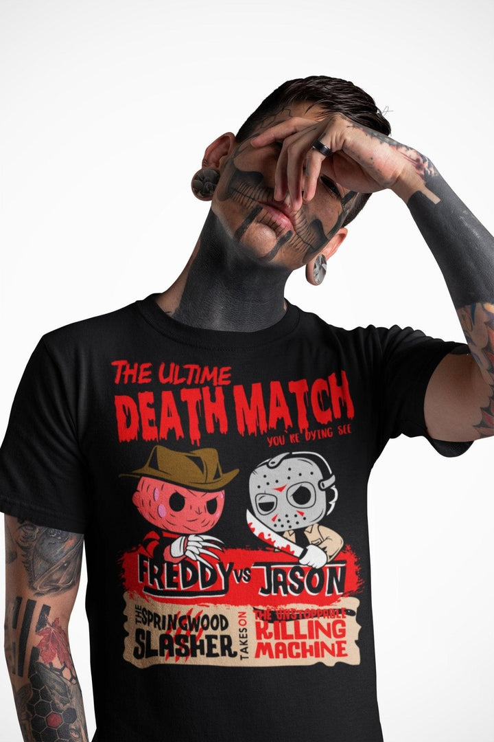 Freddy vs Jason Unisex-Bio-Baumwoll-T-Shirt - Bobbis Store Hunde