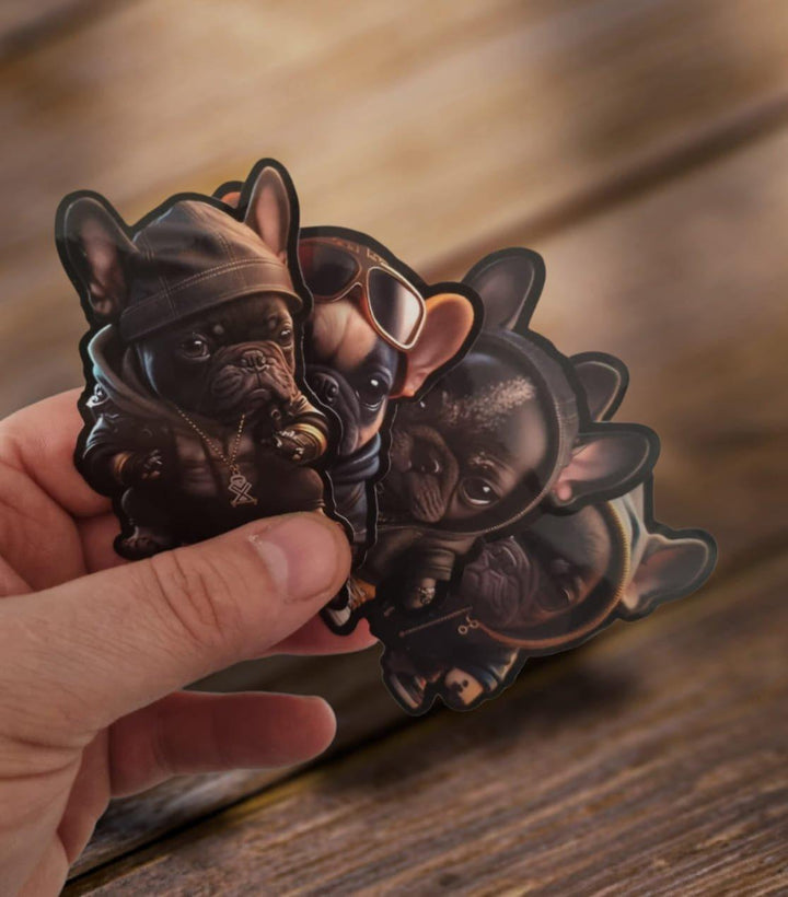 French Bulldog Mafia Aufkleber Sticker - Bobbis Store Hunde