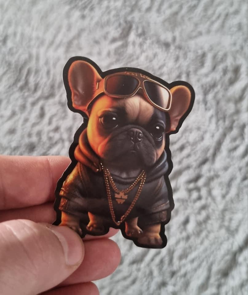 French Bulldog Mafia Aufkleber Sticker - Bobbis Store Hunde