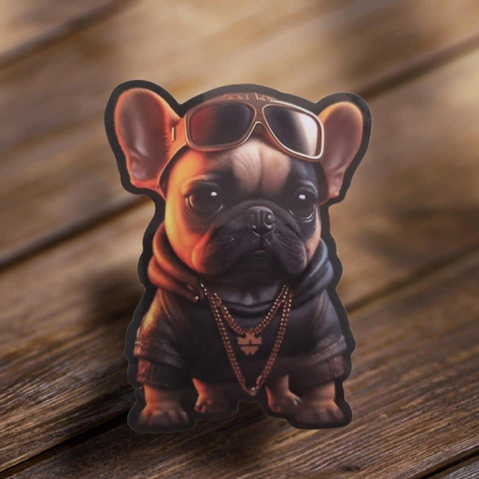 French Bulldog Mafia Aufkleber Sticker - Bobbis Store Hunde