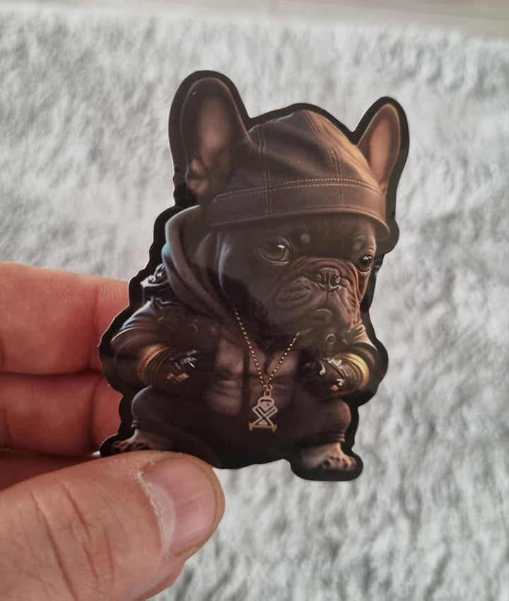 French Bulldog Mafia Aufkleber Sticker - Bobbis Store Hunde