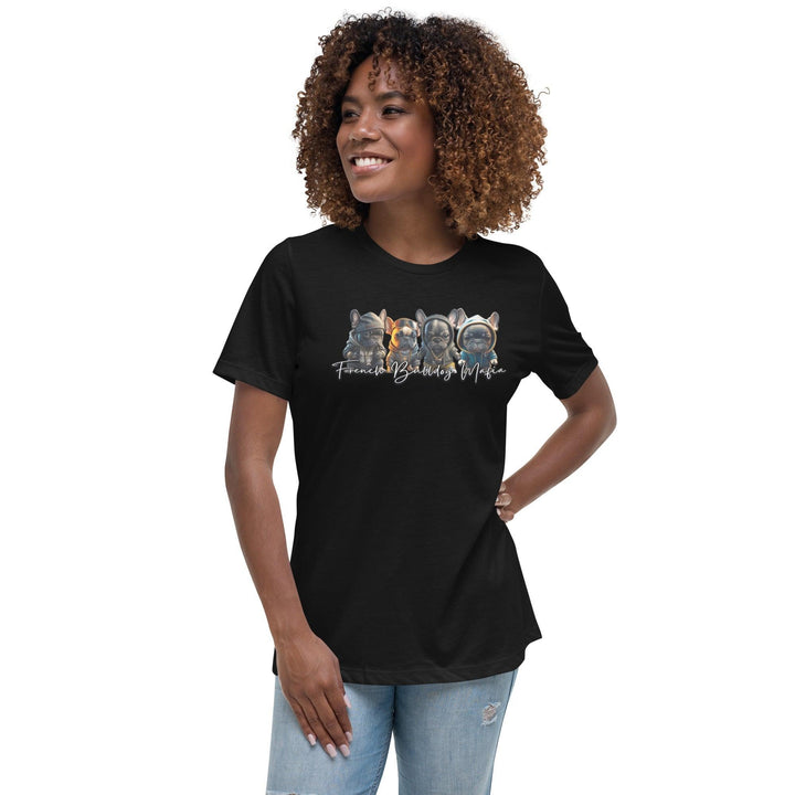 French Bulldog Mafia Lockeres Damen-T-Shirt - Bobbis Store Hunde