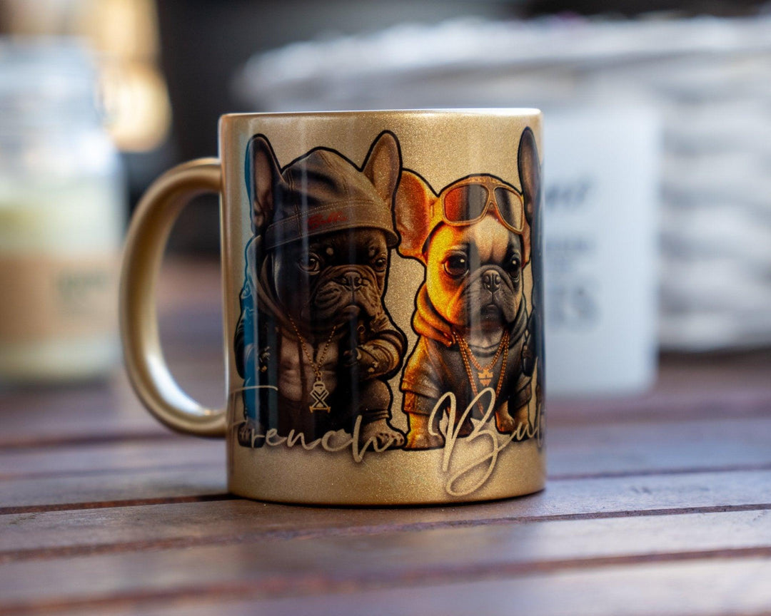 French Bulldog Mafia Tasse Gold limitierte Auflage - Bobbis Store Hunde