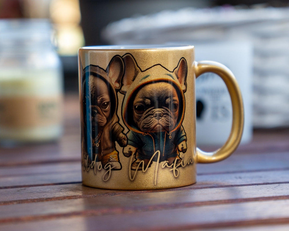 French Bulldog Mafia Tasse Gold limitierte Auflage - Bobbis Store Hunde