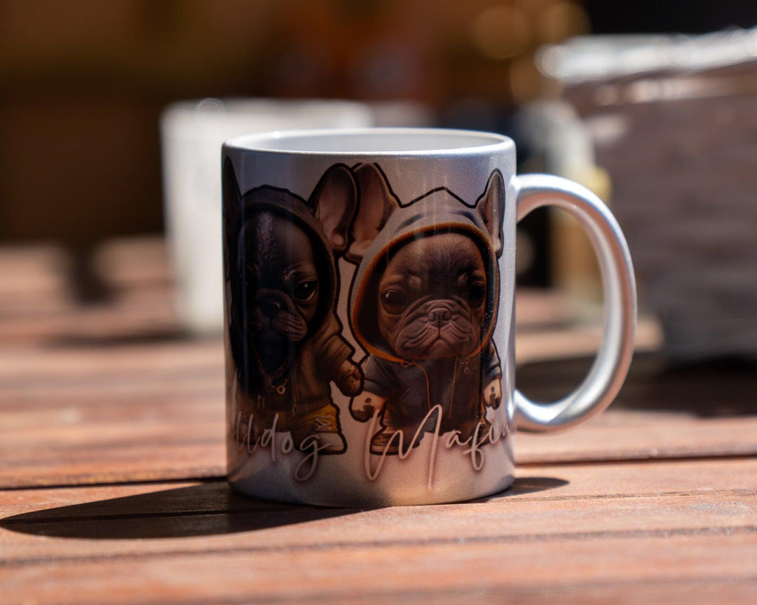 French Bulldog Mafia Tasse Silber limitierte Auflage - Bobbis Store Hunde