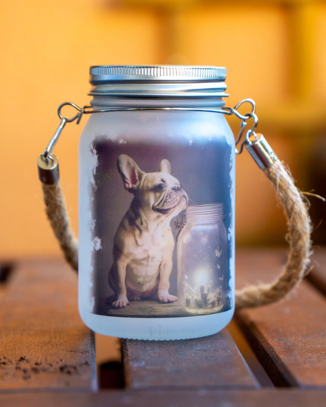 Frenchie Gartenleuchte / Solar LED - Bobbis Store Hunde