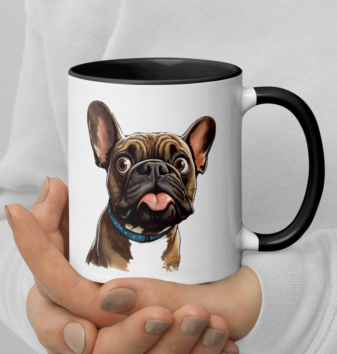 Frenchie Tasse mit farbiger Innenseite - Bobbis Store Hunde