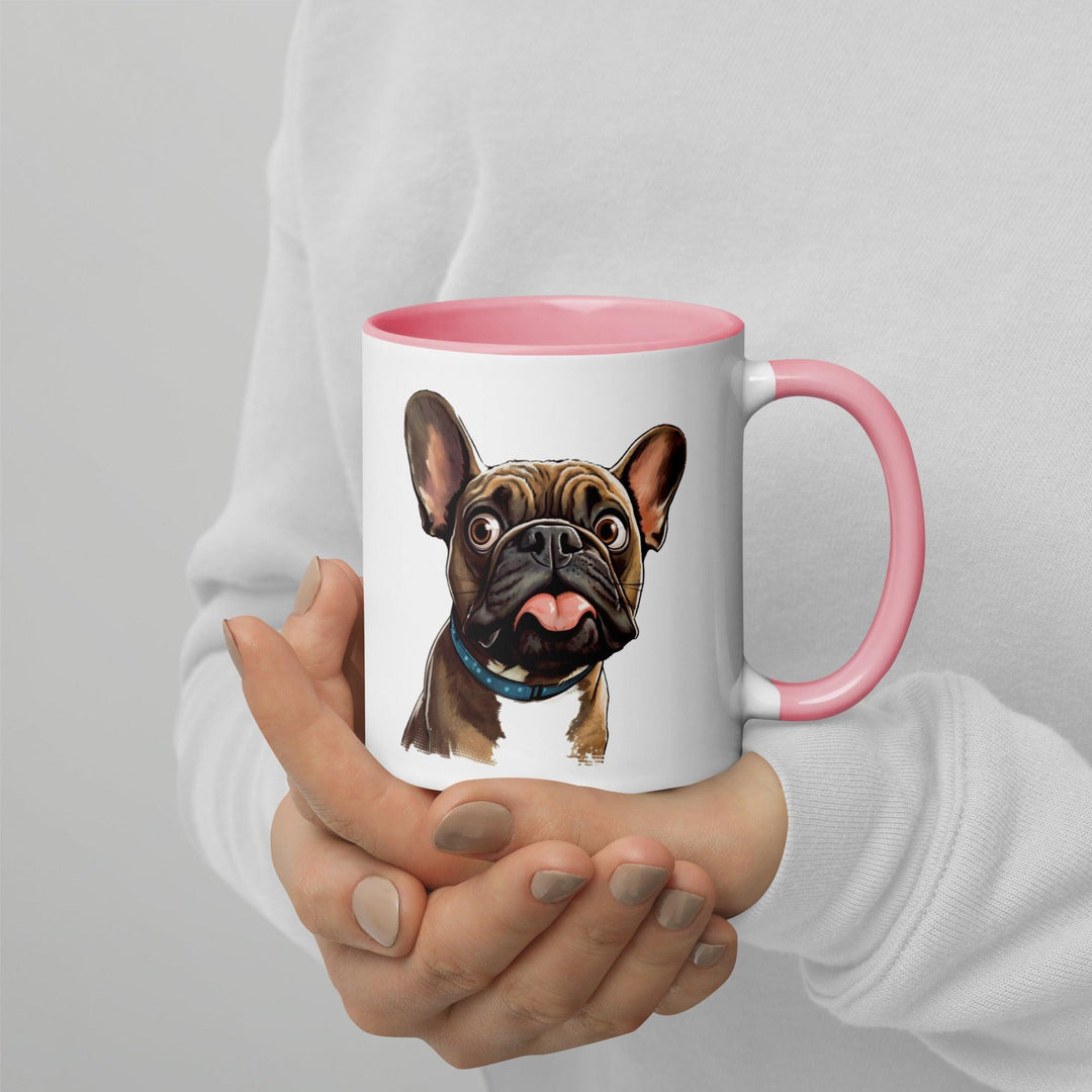 Frenchie Tasse mit farbiger Innenseite - Bobbis Store Hunde