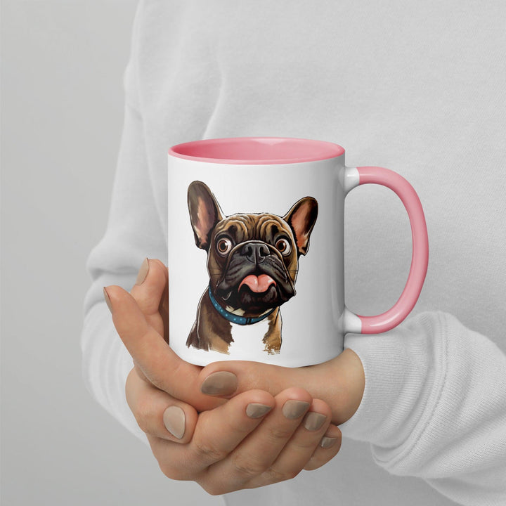Frenchie Tasse mit farbiger Innenseite - Bobbis Store Hunde